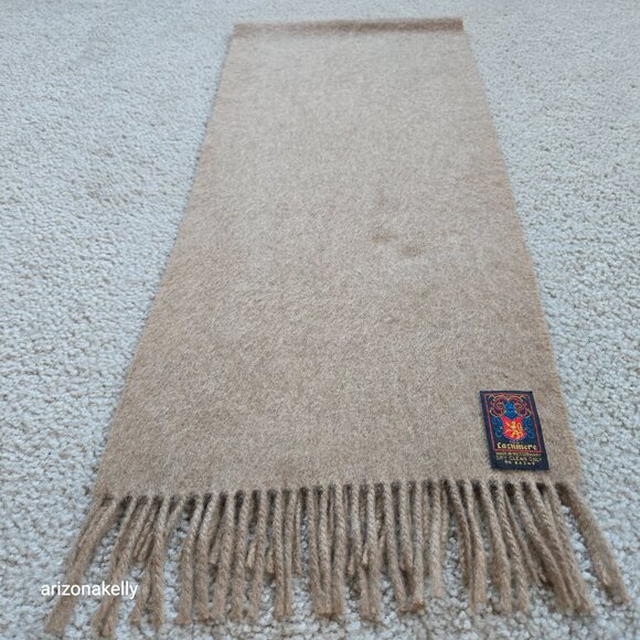 Camel Cashmere Scarf Classic Menswear - Picture 5 of 7